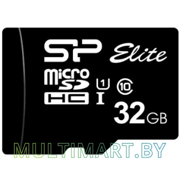 Карта памяти Silicon-Power microSDHC Elite UHS-1 (Class 10) 32 GB (SP032GBSTHBU1V10-SP)
